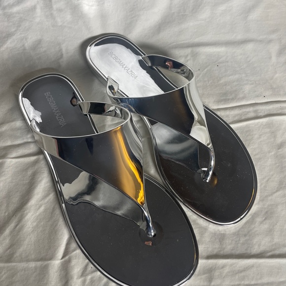 NEW BCBG maxazria silver chrome jelly sandal - Picture 2 of 3